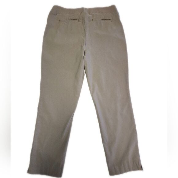 Chico's Tan Khaki Pull On Waist Tapered Leg Chino Pants, 10 - Picture 3 of 9